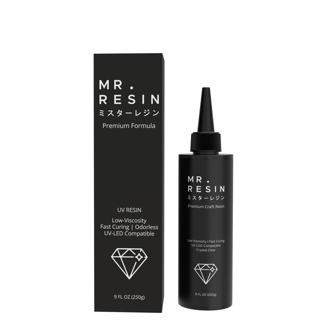 MR. RESIN Black Line New Formula! - Extra Yellow Resistance and Lower Odor!  UV Resin for Jewelry & Keychain Making, Rock Painting and More. Silicone